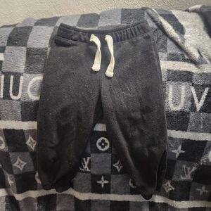 Old Navy Kids Black Joggers with White Drawstrings